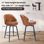 Modern Swivel Bar Stools Set of Two for Kitchen