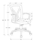 Adjustable Mid-Back Office Chair with Fixed Armrests
