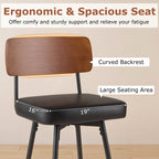 2-Piece Padded Counter-Height Bar Stools with Metal Legs
