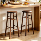 29" Swivel Bar Stools with Footrests - Set of 2