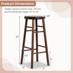 29" Swivel Bar Stools with Footrests - Set of 2