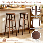 29" Swivel Bar Stools with Footrests - Set of 2