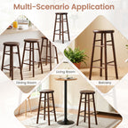 29" Swivel Bar Stools with Footrests - Set of 2