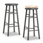 29" Swivel Bar Stools with Footrests - Set of 2