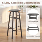 29" Swivel Bar Stools with Footrests - Set of 2