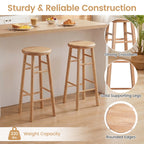 29" Swivel Bar Stools with Footrests - Set of 2