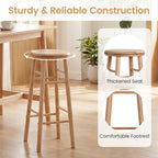 29" Swivel Bar Stools with Footrests - Set of 2