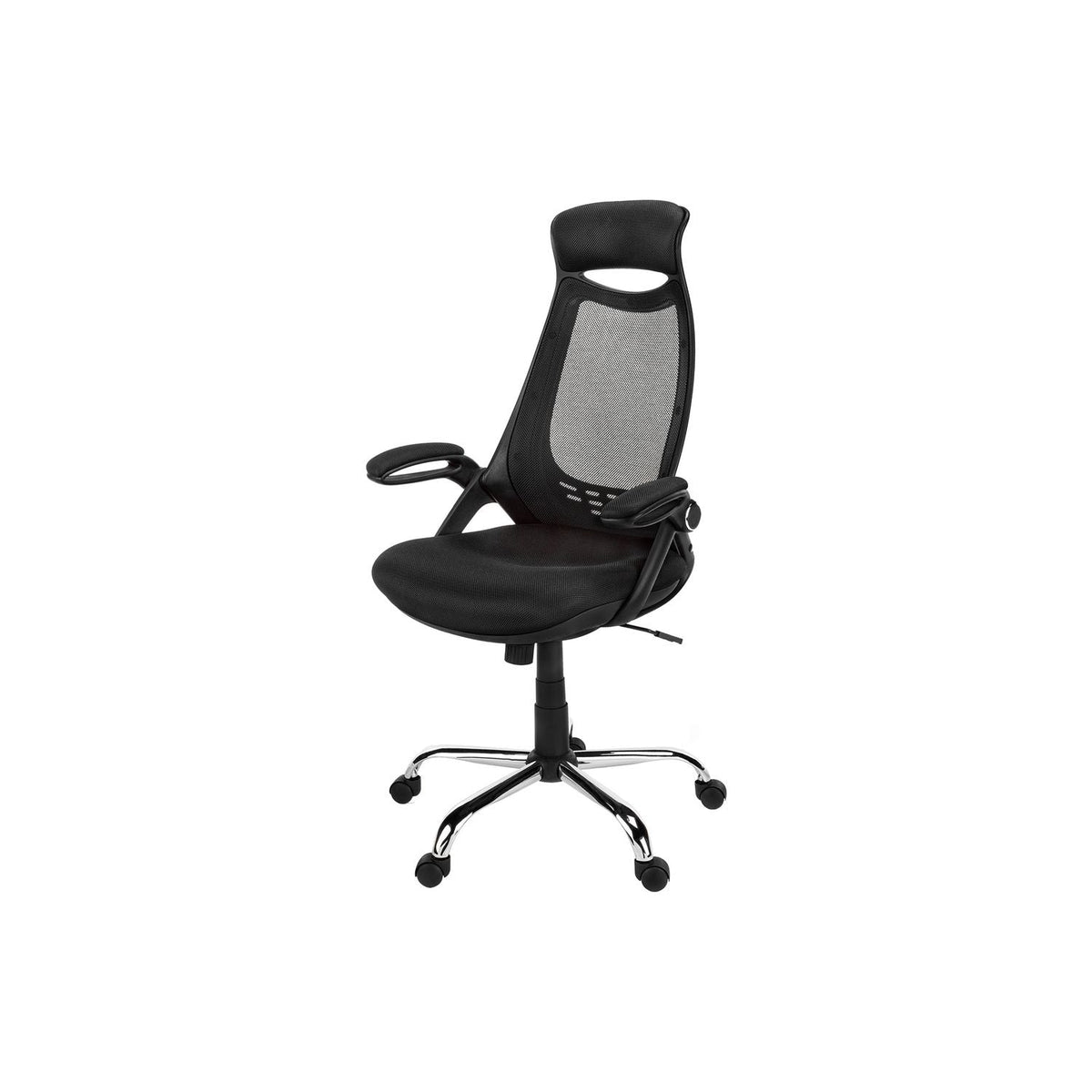 Adjustable High-Back Office Chair with Flip-Up Armrests