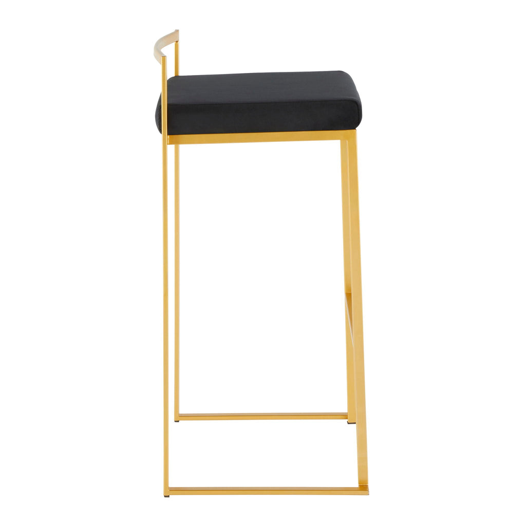 Fuji Contemporary Stackable Bar Stools, 2 or 3 Pieces