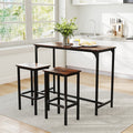 Industrial 3-Piece 47.5" Counter-Height Dining Table and 2 Bar Stools