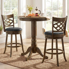 26 Inch Counter Height Bar Stools Set of 2 with Rubber Wood Frame