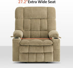 Large Dual Motor Power Lift Recliner Chair Massage Beige