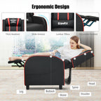 Massage Racing Gaming Single Recliner Chair