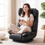 360 Degree Swivel Floor Gaming Chair with 6-Position Adjustable Backrest and Sponge Filling