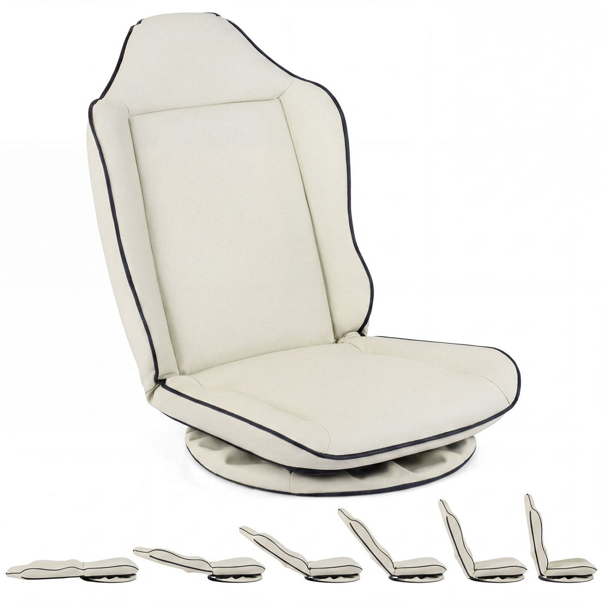 360° Swivel Floor Gaming Chair with Adjustable Backrest