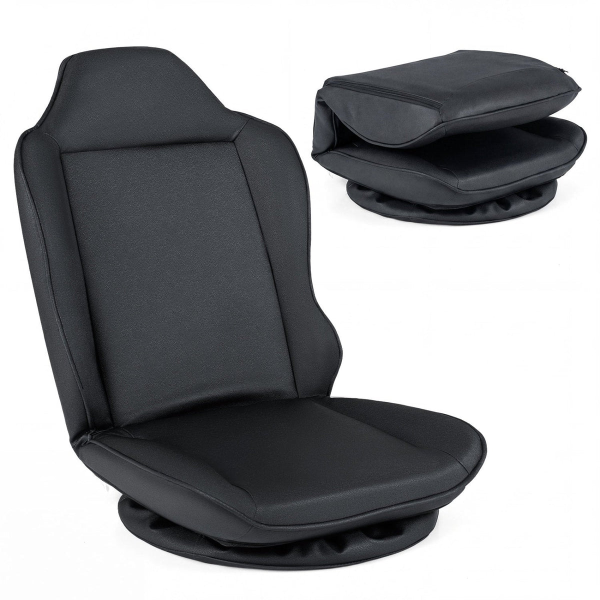 360° Swivel Floor Gaming Chair with Adjustable Backrest