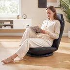 360° Swivel Floor Gaming Chair with Adjustable Backrest