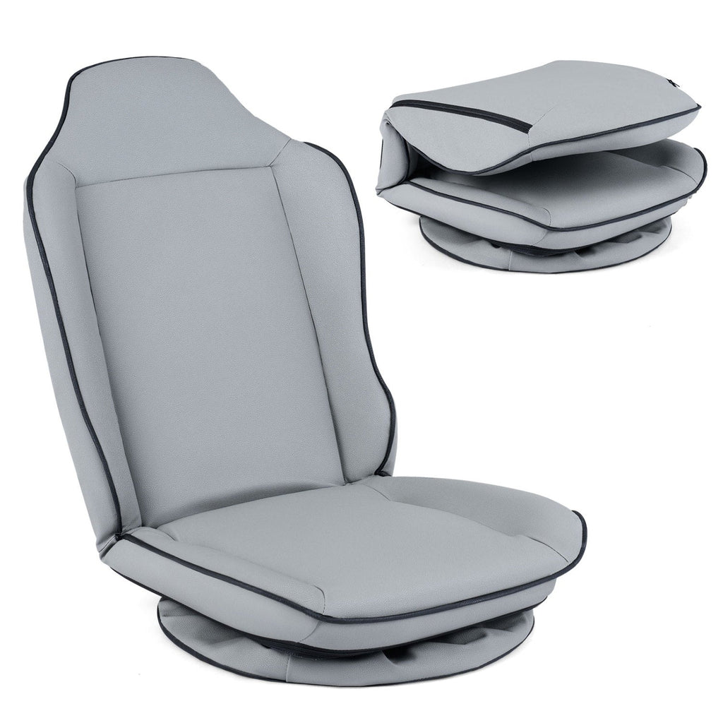 360° Swivel Floor Gaming Chair with Adjustable Backrest