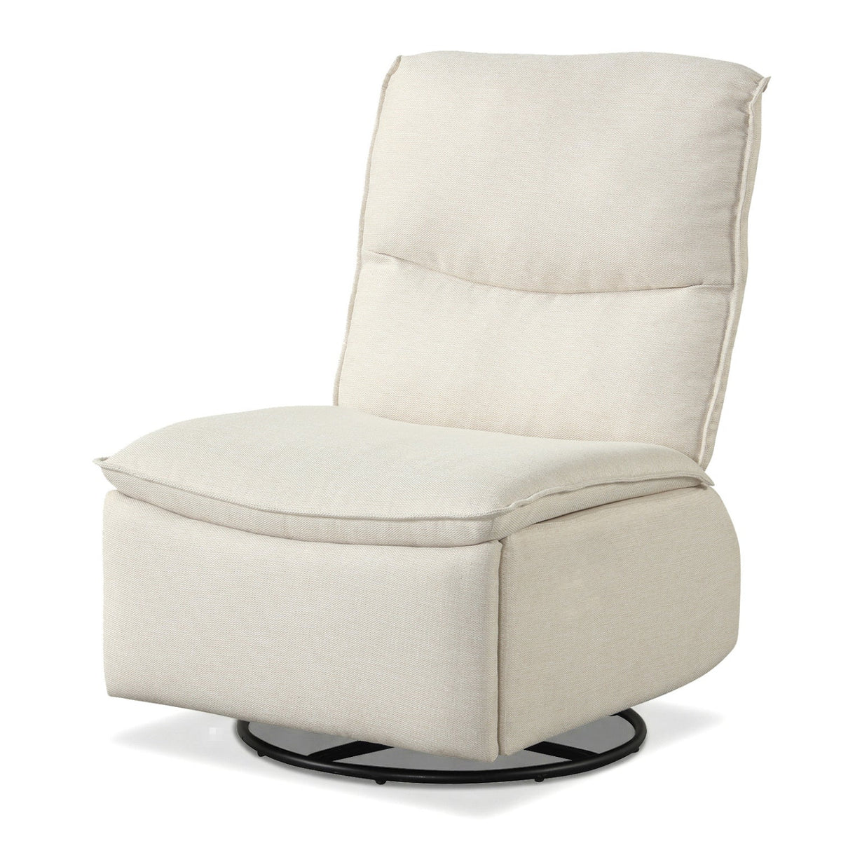 360° Swivel Rocking Chair with Cushioned Back for Living Room