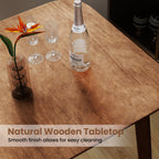 Counter Height Bar Table 36" with Solid Rubberwood Legs