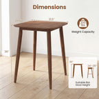 Counter Height Bar Table 36" with Solid Rubberwood Legs