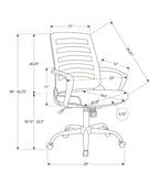 Adjustable Mid-Back Ladder-Back Office Chair