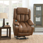 Aire Brown Power Lift Recliner with Heat and Massage