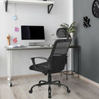 High-Back Mesh Office Chair with Adjustable Headrest