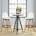Mid-Century PU Upholstered Bar Stools - Set of 2