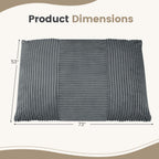 3-in-1 Convertible Bean Bag Chair with Corduroy Fabric