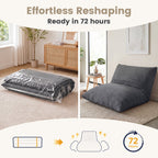 3-in-1 Convertible Bean Bag Chair with Corduroy Fabric