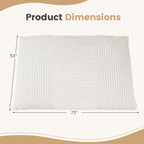 3-in-1 Convertible Bean Bag Chair with Corduroy Fabric