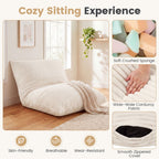3-in-1 Convertible Bean Bag Chair with Corduroy Fabric