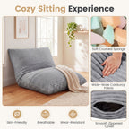 3-in-1 Convertible Bean Bag Chair with Corduroy Fabric
