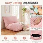 3-in-1 Convertible Bean Bag Chair with Corduroy Fabric