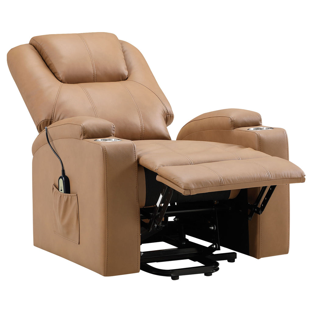 Macklin Power Lift Recliner with Heat, Massage, and Dual Cup Holders