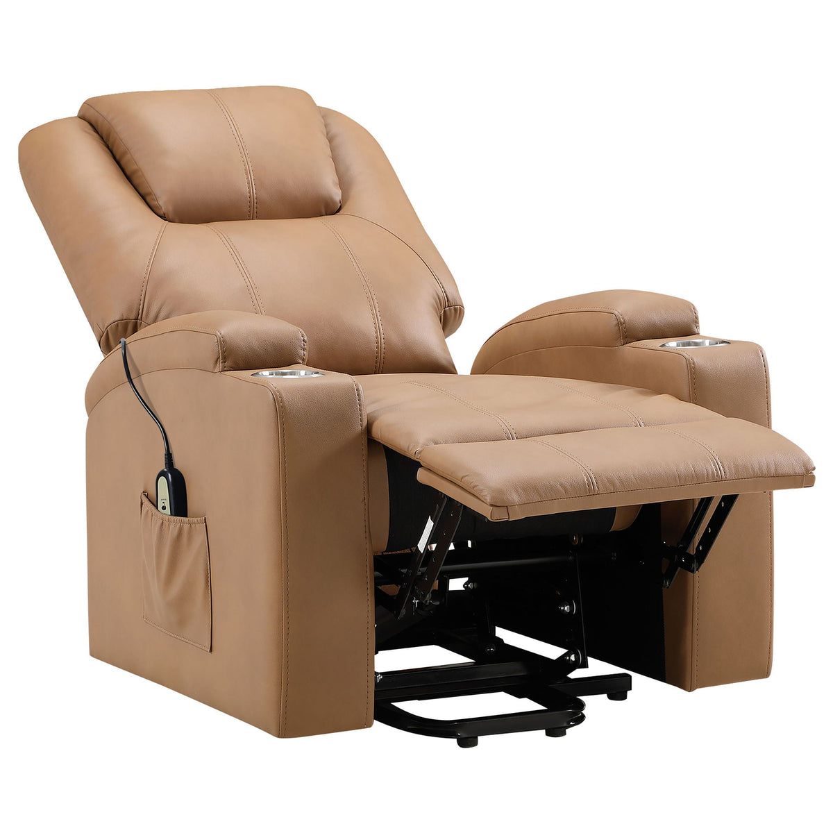 Macklin Power Lift Recliner with Heat, Massage, and Dual Cup Holders