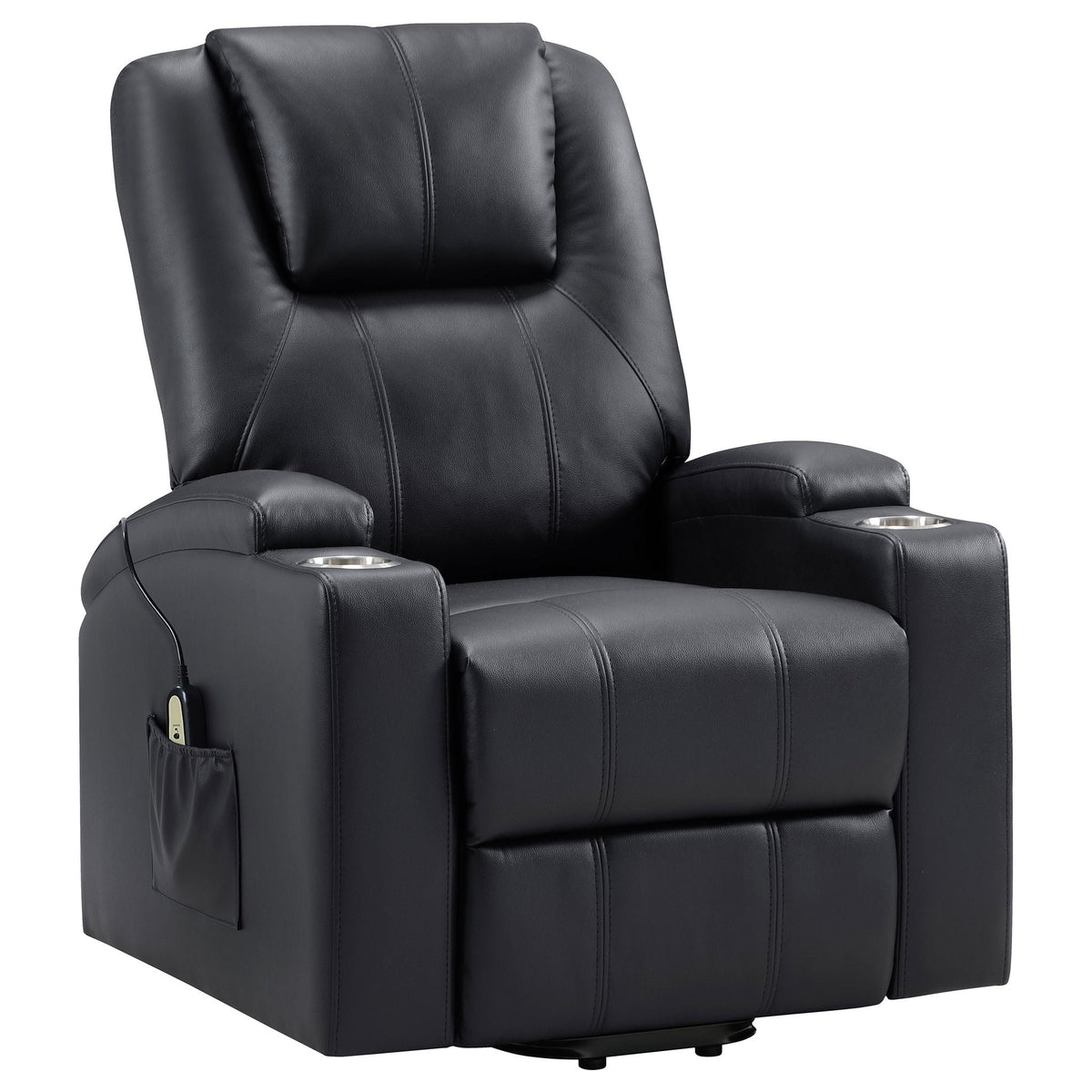 Macklin Power Lift Recliner with Heat, Massage, and Dual Cup Holders