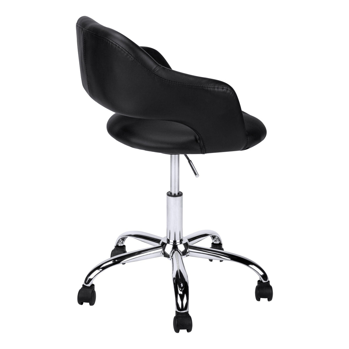 Adjustable Low-Back Office Chair with Integrated Armrests
