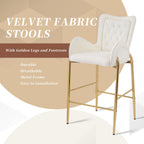 Fabric Counter Height Bar Stools (Set of 2)