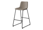 Upholstered Curved-Back Bar Stool