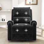 Swivel Rocker Recliner with 8-Mode Massage and Side Pocket