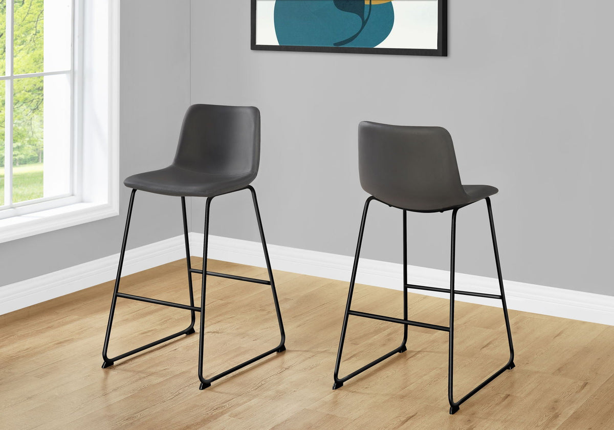 Upholstered Curved-Back Bar Stool
