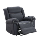 Domana Dark Blue Power Lift Recliner with Heat and Massage