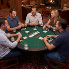 48" Foldable Poker Table with 8 Cup Holders and Padded Edges