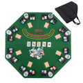 48" Foldable Poker Tabletop with Cup Holders & Chip Trays