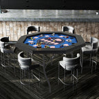 48" Foldable Poker Table with Padded Rails and Cup Holders