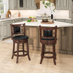 Ergonomic Swivel Bar Stools Set of Two