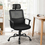 High-Back Mesh Office Chair with Adjustable Headrest