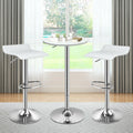 Adjustable PU Leather Backless Bar Stools - Set of 2